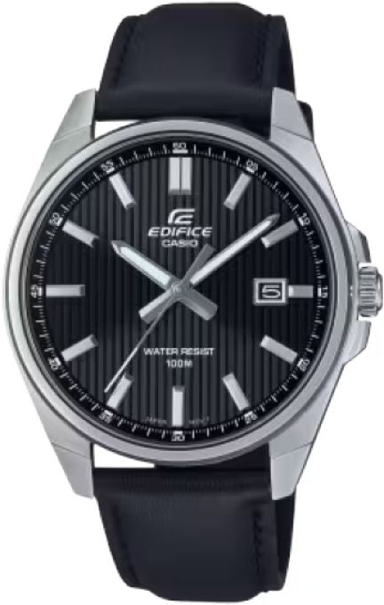 Reloj Edifice casual correa de cuero EFV-150L-1AV