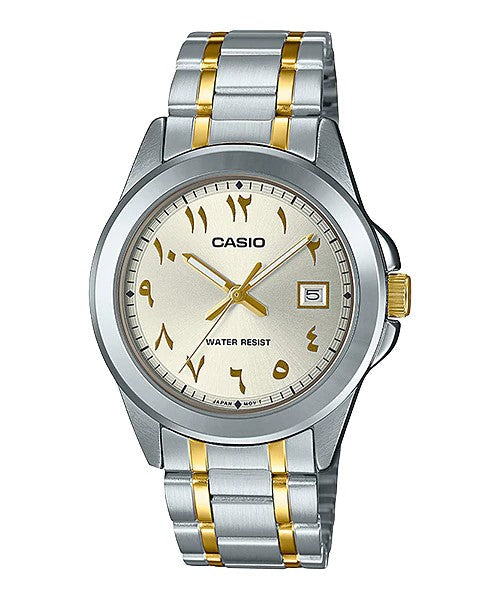 Reloj casual correa de acero inoxidable MTP-1215SG-7B3