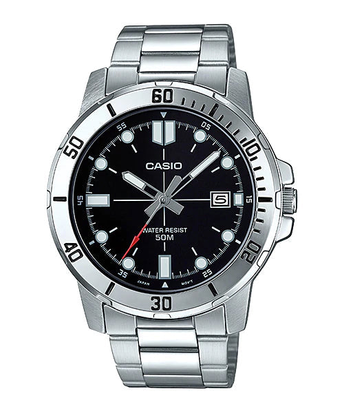 Reloj casual correa de acero inoxidable MTP-VD01D-1EV