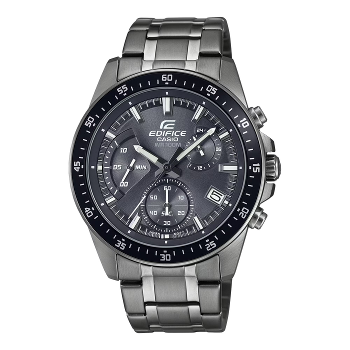Casio Edifice EFV-540DC-1CV — Esfera Gris / Bisel Negro Ion Plated