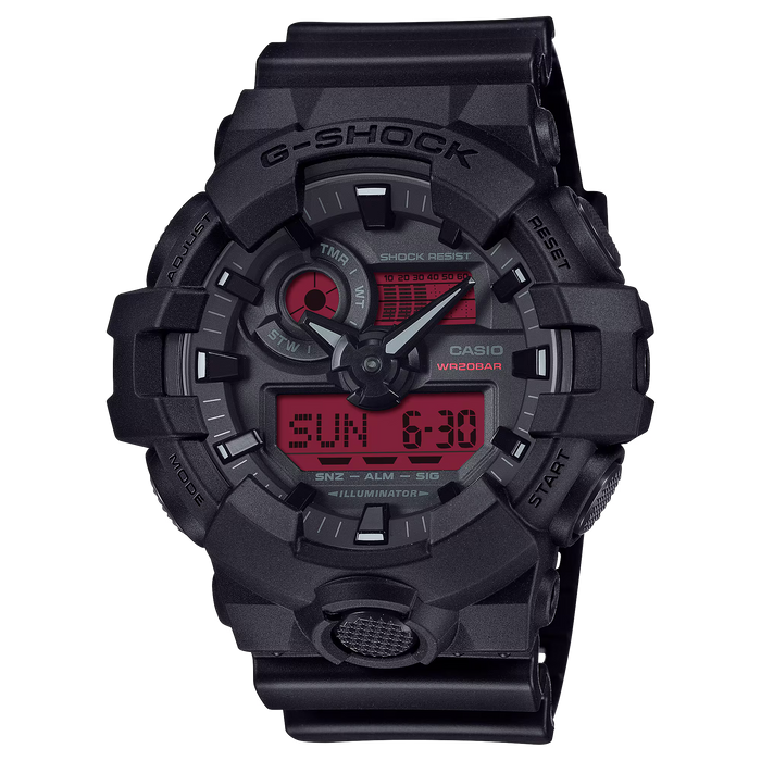 Casio G-Shock GA-700BBR-1A — Negro / Rojo