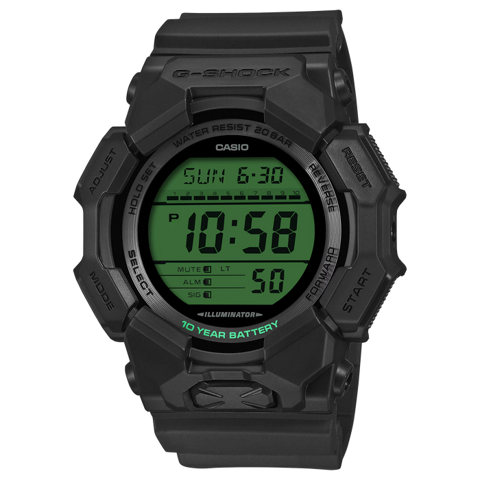 Casio G-Shock GD-010BEG-1 — Negro / Verde Electro