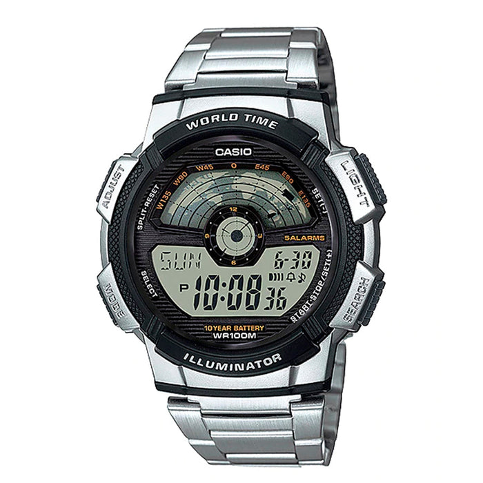 Reloj casual correa de acero inoxidable AE-1100WD-1AV