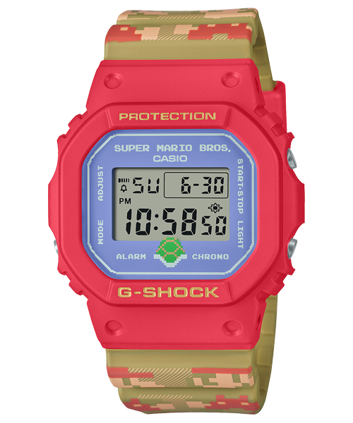 Edición especial Super Mario Brothers reloj G-Shock deportivo correa de resina DW-5600SMB-4
