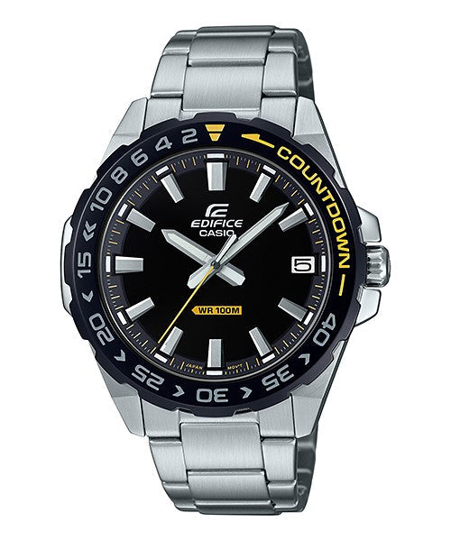 Reloj Edifice casual correa de acero inoxidable EFV-120DB-1AV