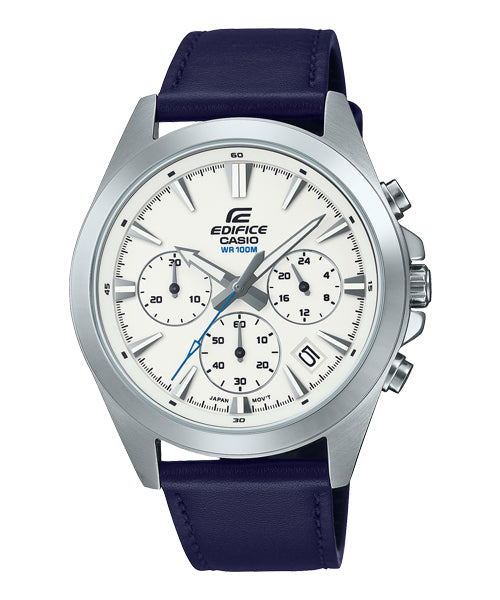 Reloj Edifice casual correa de cuero EFV-630L-7AV