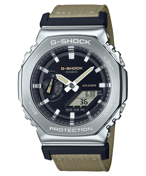 Reloj G-Shock edición Utility Metal deportivo correa de tela GM-2100C-5A