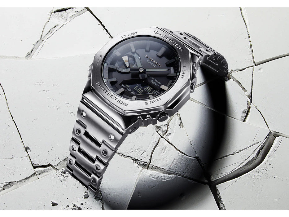 Reloj G-Shock deportivo correa de acero inoxidable GM-B2100D-1A