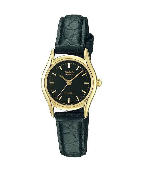 Casio Collection LTP-1094Q-1A — Esfera Negra / Tono Dorado