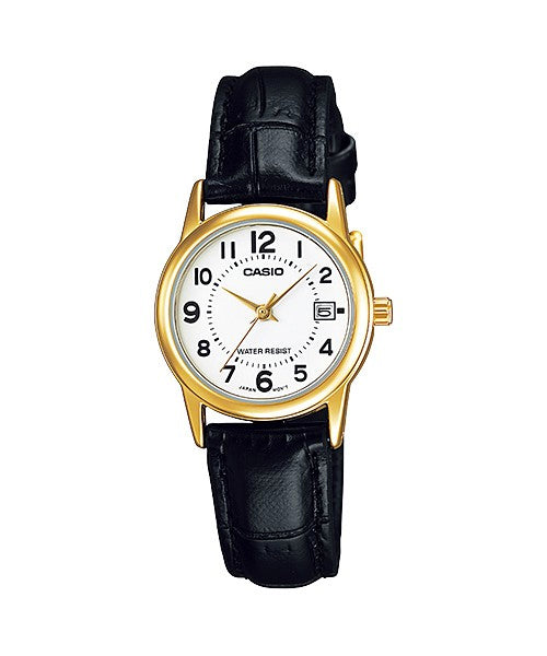 Reloj casual correa de cuero LTP-V002GL-7B