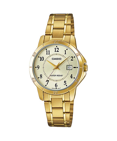 Reloj casual correa de acero inoxidable LTP-V004G-9B