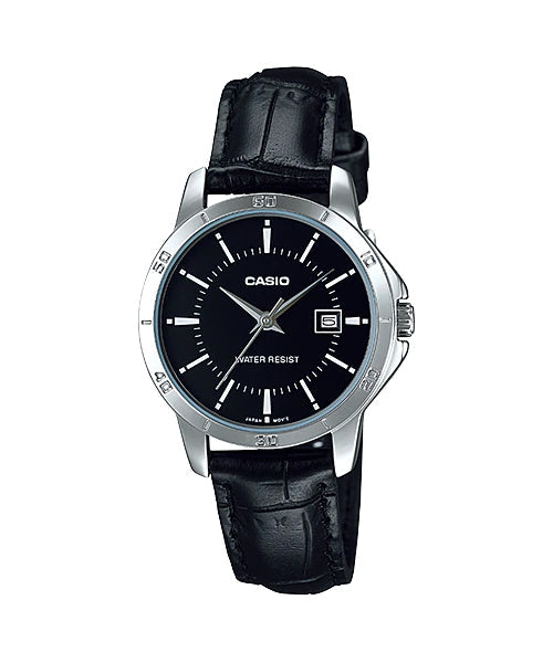 Reloj casual correa de cuero LTP-V004L-1A