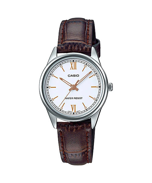 Reloj casual correa de cuero LTP-V005L-7B3