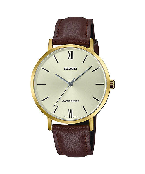 Reloj casual correa de Cuero LTP-VT01GL-9B