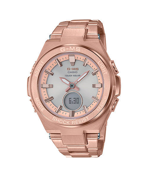 Reloj Baby-G casual correa de acero inoxidable MSG-S200DG-4A