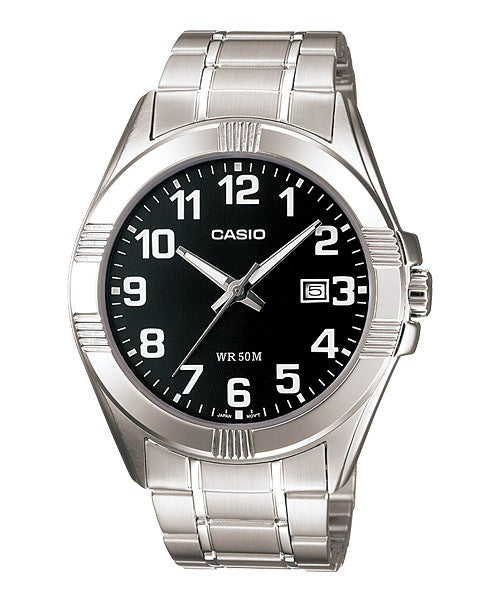 Reloj casual correa de acero inoxidable MTP-1308D-1BV