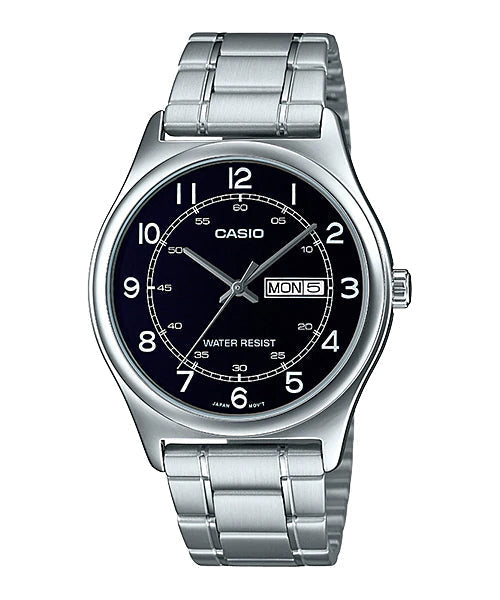 Reloj casual correa de acero inoxidable MTP-V006D-1B2