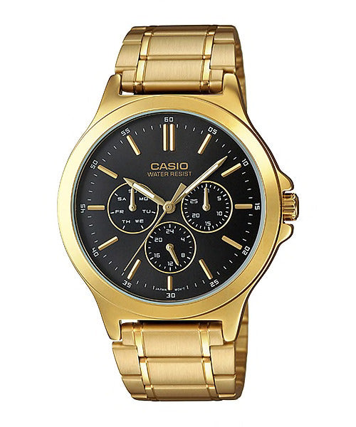 Reloj casual correa de acero inoxidable MTP-V300G-1A