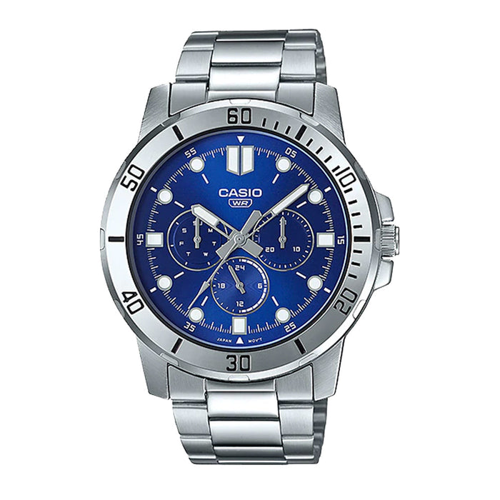 Reloj casual correa de acero inoxidable MTP-VD300D-2E