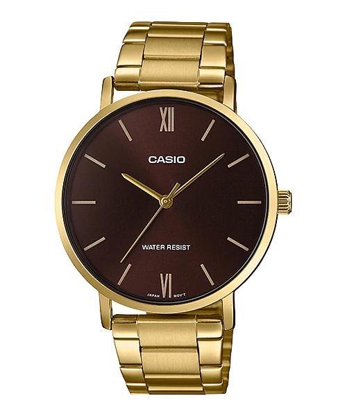 Reloj casual correa de acero inoxidable MTP-VT01G-5B